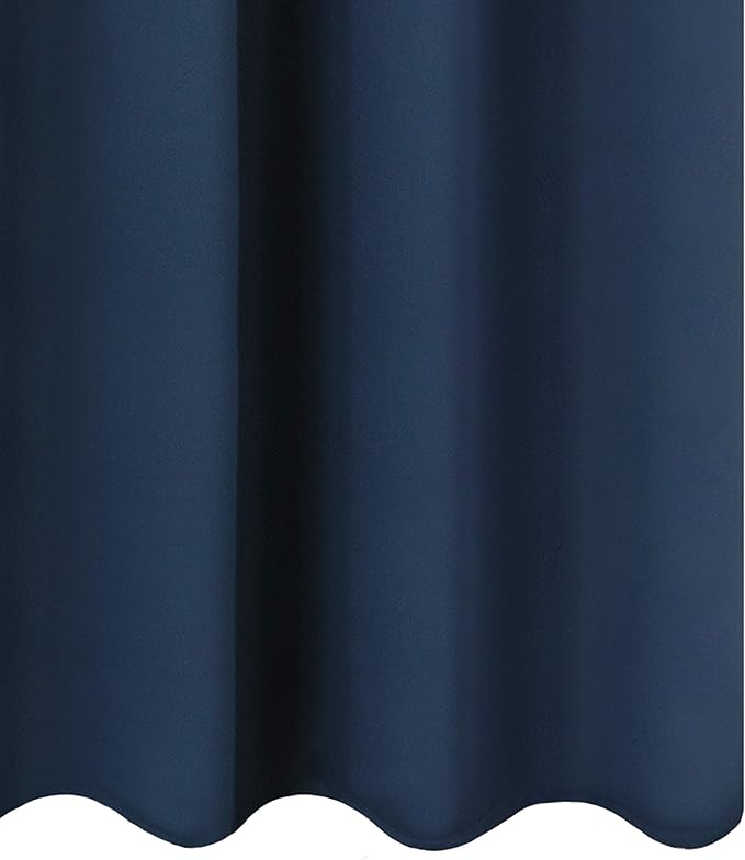 LEMOMO Navy Blue Thermal Blackout Curtains/52 x 108 Inch/Set of 2 Panels Room Darkening Curtains for Bedroom