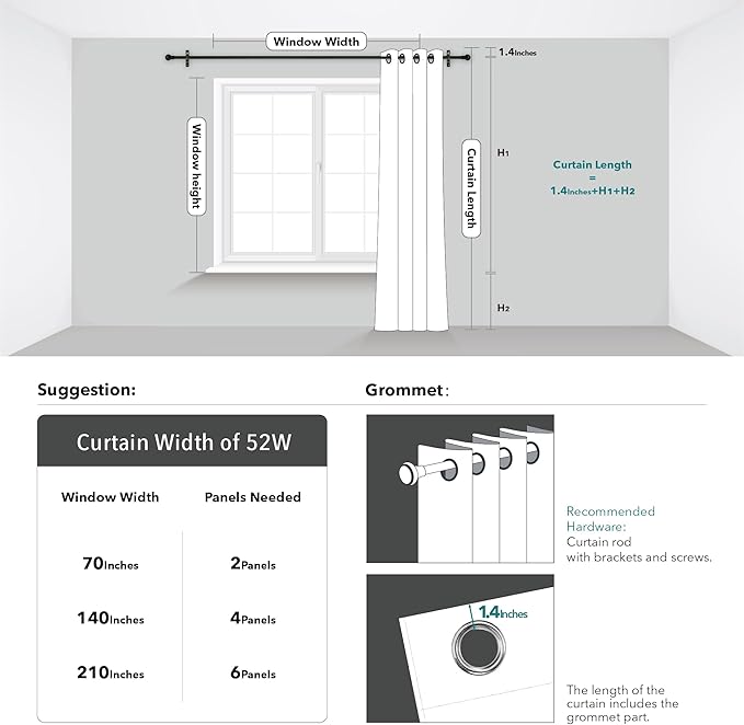 Deconovo Blackout Curtains for Living Room, Thermal Insulated Soundproof Drapes with Wave Dot Foil Print, 52 x 95 Inch, Set of 2, Machine Washable Window Curtain for Bedroom Sliding Door, Turquoise