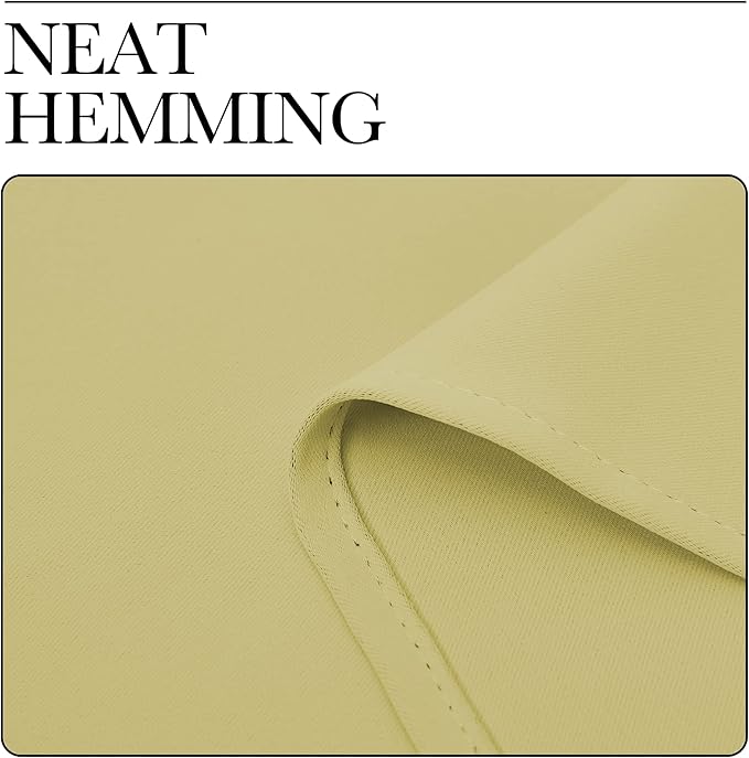 NICETOWN Blackout Window Curtains 60 inch Length 2 Panels, 34 x 60 Inch, Paler Yellow, Grommet Top Room Darkening Thermal Insulated Solid Vertical Drapes for Bedroom/Kid Room
