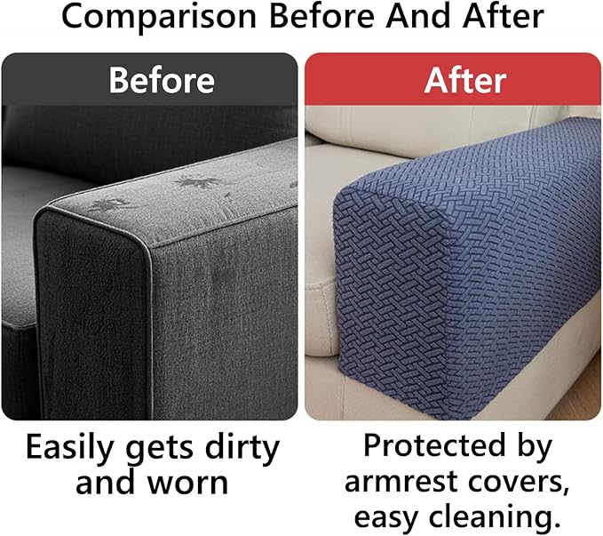 Soothing Home Sofa Covers, Sofa Hero Covers, Wear-Resistant Universal Couch Covers Washable Stretch Sectional Couch Cushion Covers (Yellow,Arm Rest Covers 2pcs)