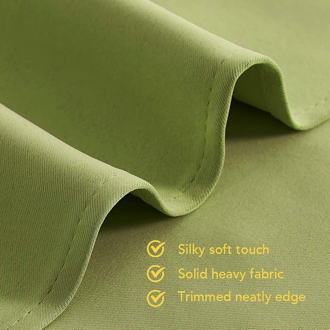NICETOWN Blackout Curtain Panels for Living Room, Thermal Insulated Solid Grommet Top Blackout Draperies/Drapes for Window (1 Pair, 42 x 45 Inch in Fresh Green)