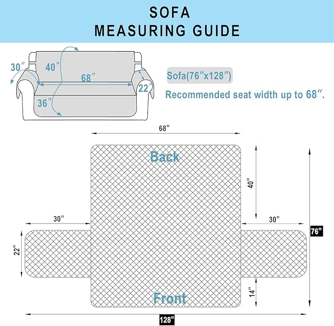 Reversible Sofa Covers Couch Cover Furniture Protector for Dogs Elastic Straps Water Resistant(Sofa,Burgundy/Camel)