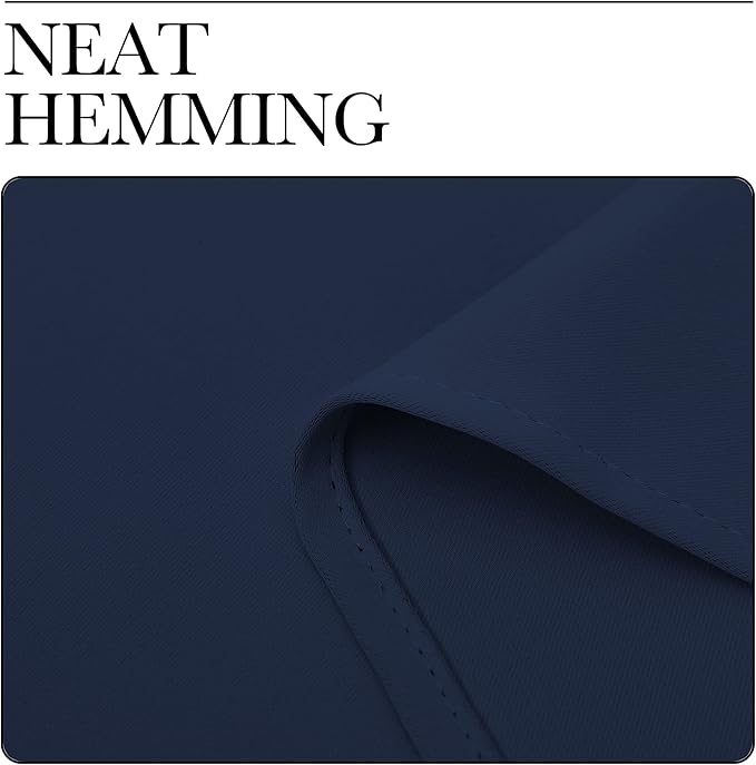NICETOWN Blackout Draperies Curtains, All Season Thermal Insulated Solid Grommet Top Blackout Curtains/Drapes for Kid's Room (Navy, 1 Pair, 34 x 45 inches)