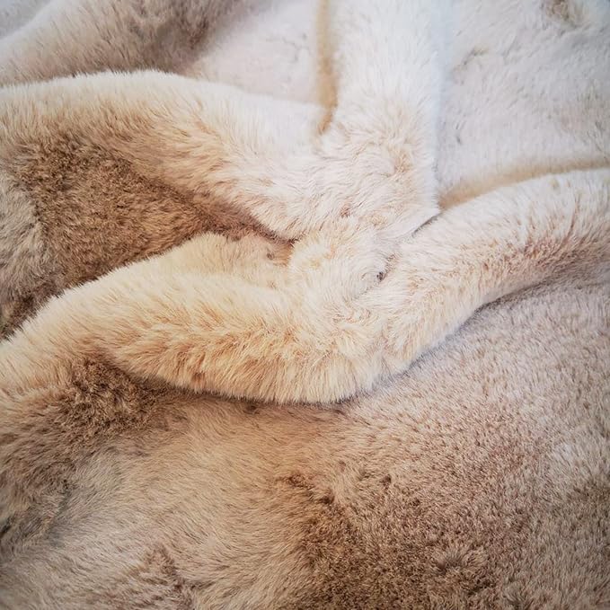 Ghouse Soft Faux Sheepskin Fur Rug 2x6 Light Brown Beige Fluffy Bedside Rugs Plush Rug Shag Nursery Carpet Area Rugs for Living Room Bedroom Playing Room Decor