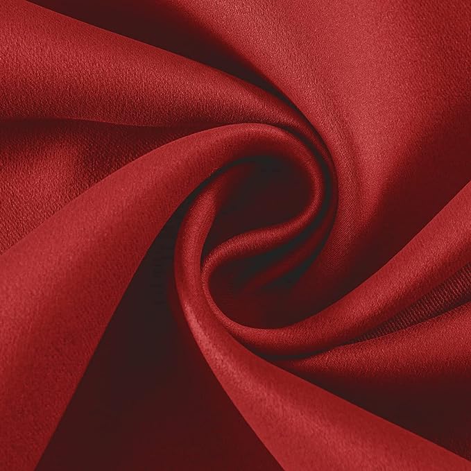 Joydeco Blackout Curtains 84 inches Long 2 Panels Set, Thermal Insulated Long Curtains & Drapes 2 Burg, Room Darkening Grommet Drapes for Bedroom Living Room Windows (W42 x L84 Inch, Red)