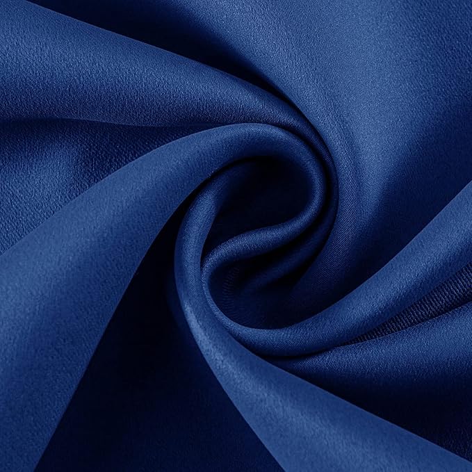 Joydeco Blackout Curtains 84 inches Long 2 Panels Set, Thermal Insulated Long Curtains & Drapes 2 Burg, Room Darkening Grommet Drapes for Bedroom Living Room Windows (W42 x L84 Inch, Royal Blue)