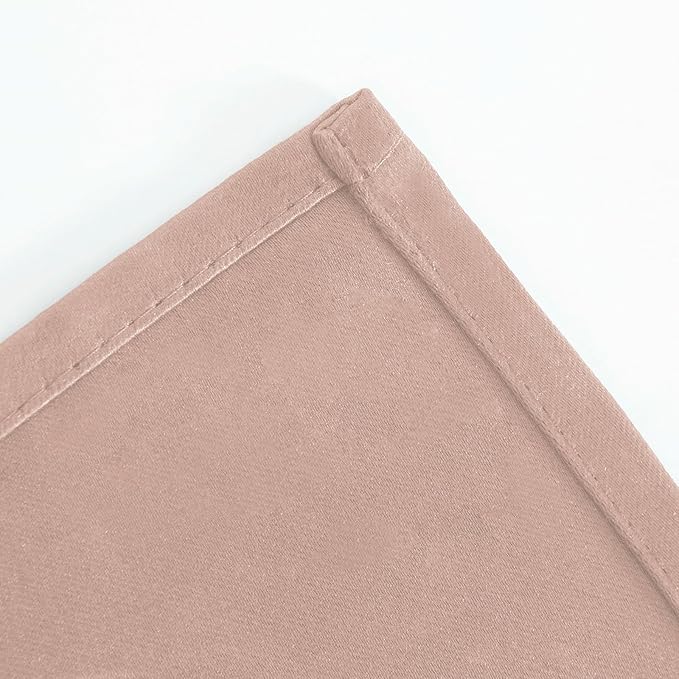 LEMOMO Blackout Curtains 42 x 63 inch/Blush Curtains Set of 2 Panels/Thermal Insulated Room Darkening Bedroom Curtains