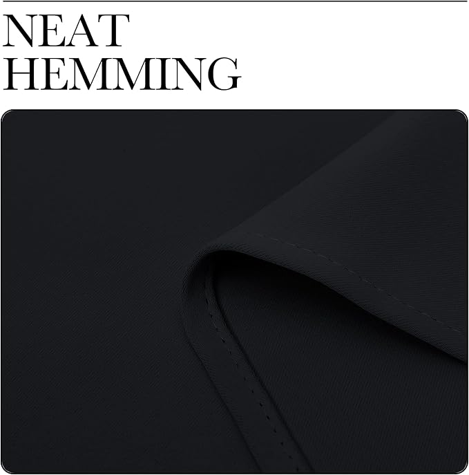 NICETOWN Cafe Blackout Curtains and Drapes for Shack, 2 Panels, 29 inches Wide by 40 inches Long,Black, Solid Thermal Insulated Grommet Blackout Drapery Panels for Window