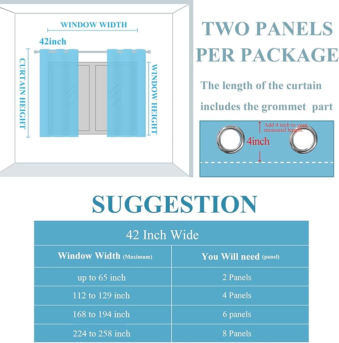 Estelar Textiler Teal and Purple Ombre Blackout Curtains 96 Inches Long 2 Panels for Living Room, Grommet Thermal Insulated Gradient Drapes, Full Light Blocking Curtains for Bedroom, 42x96 Inch