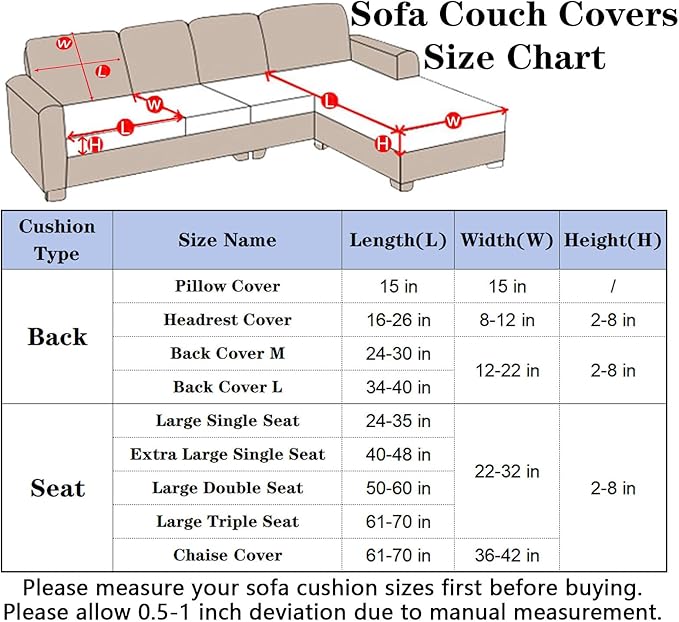 Soothing Home Sofa Covers, Sofa Hero Covers, Wear-Resistant Universal Couch Covers Washable Stretch Sectional Couch Cushion Covers (Light Green,Back Cover M)