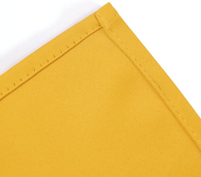 LEMOMO Blackout Curtains 52 x 90 Inch Long Yellow Curtains Set of 2 Panels Room Darkening Curtains for Bedroom and Living Room