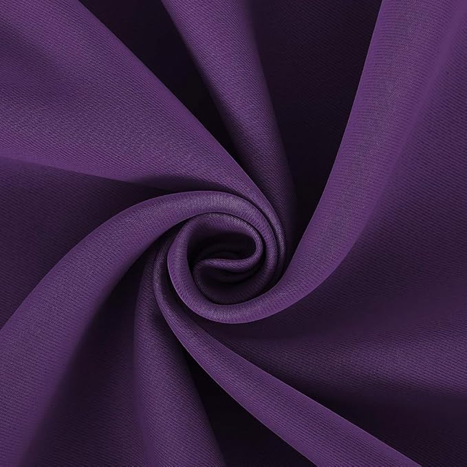 NICETOWN Blackout Curtain Panels for Bedroom, 2 Panels, W70 x L95-inch, Royal Purple, Thermal Insulated Grommet Top Blackout Draperies and Drapes for Basement