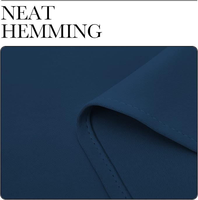 NICETOWN Moroccan Blue Blackout Curtains 108" Long for Office, 55" Wide, 2 Pieces, Dining Room, Guest Room, Sound Reducing Heat and Cold Block Curtain Panels for Modern Room Decorative