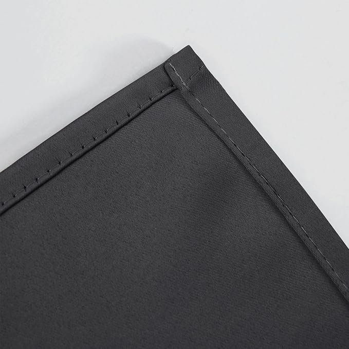 LEMOMO Blackout Curtains 66 x 72 Inch Long Dark Grey Curtains Set of 2 Panels Room Darkening Curtains for Bedroom and Living Room