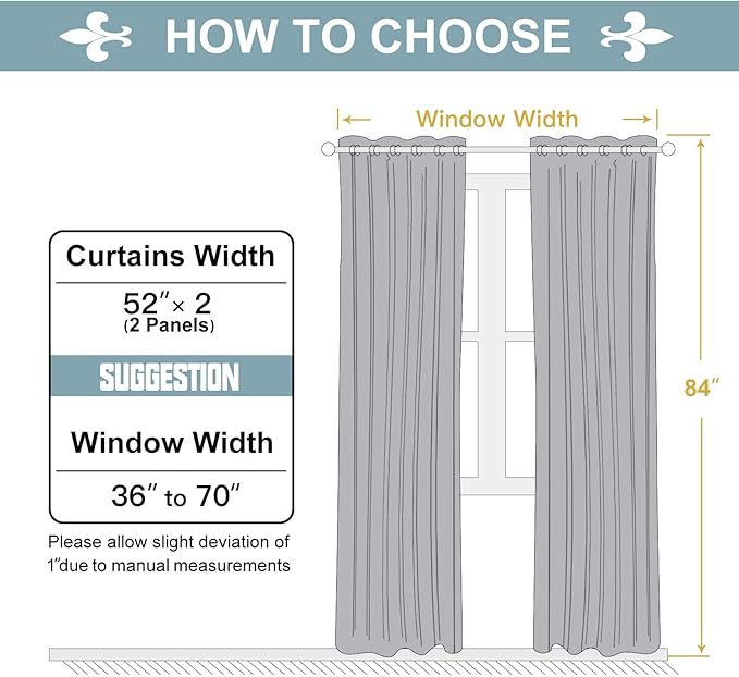 ChrisDowa Grommet Blackout Curtains for Bedroom and Living Room - 2 Panels Set Thermal Insulated Room Darkening Curtains (Dark Grey, 52W x 84L)
