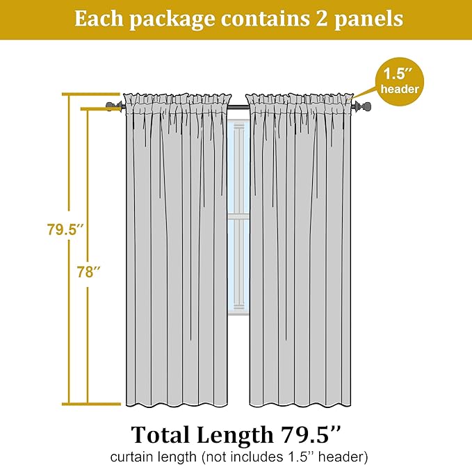 OWENIE Sheer Lime Curtains for Bedroom Living Room 78 Inches Long 2 Panels Set, Soft Solid Light Filtering Sheer Curtain Rod Pocket Clear Drapes for Window Sliding Door, Lime, Each 42 x 78 Inch