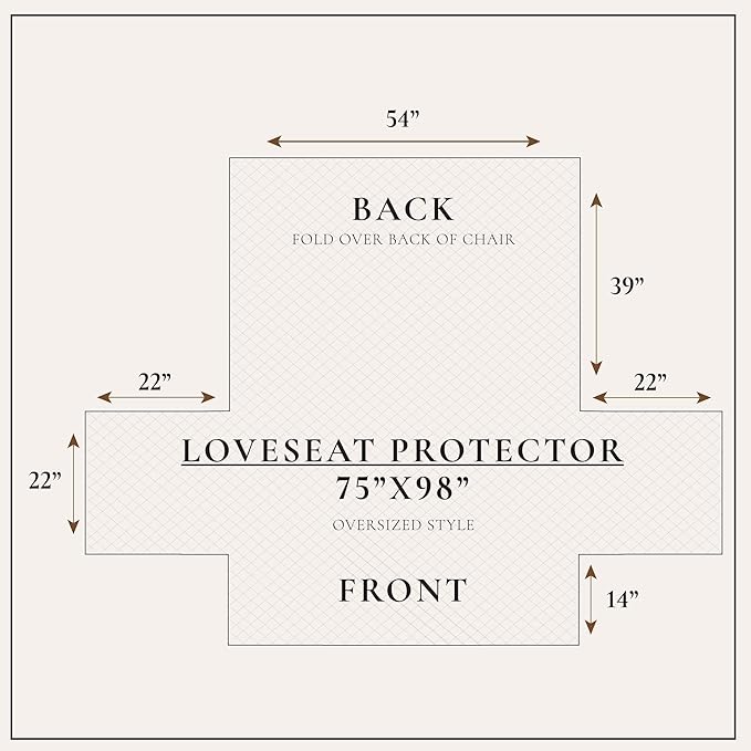 Great Bay Home Reversible Floral Patchwork Loveseat Furniture Protector - Machine Washable, Scalloped Edge, Stain Resistant, Printed Furniture Cover for Dogs, Kids, and Pets (Burgundy/Taupe)