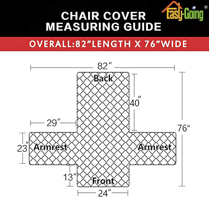 Easy-Going Chair Sofa Slipcover Reversible Sofa Cover Water Resistant Couch Cover Furniture Protector Cover with Elastic Straps for Pets Kids Children Dog Cat (Chair, White/White)