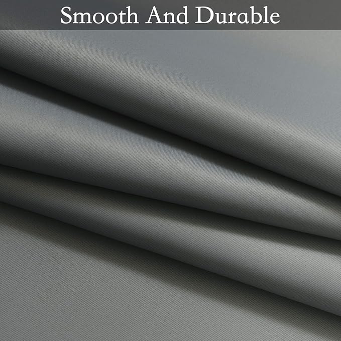 SimpleHome Ombre Room Darkening Curtains 45 inches Length for Bedroom,Grommet Gradient Light Blocking Grey Gradient Window Curtains for Living Room,2 Panels, 42x45 inches