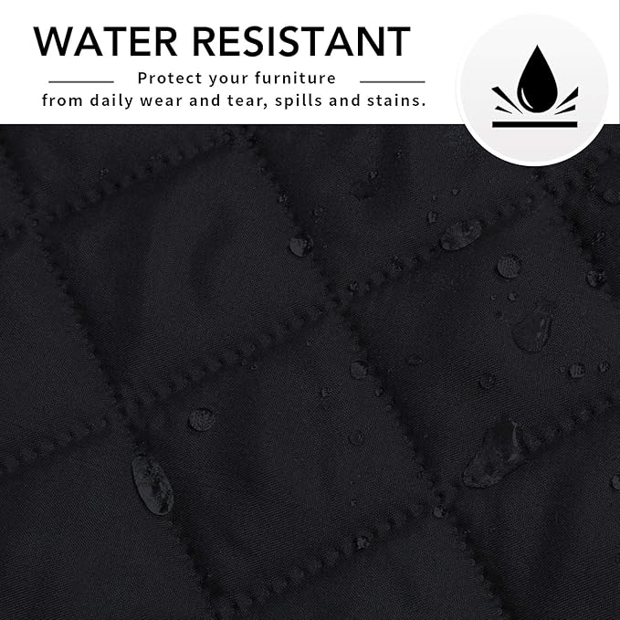 Easy-Going Sectional Couch Covers for Dogs L Shape Sofa Cover Reversible Sofa Slipcover Chaise Lounge Cover Furniture Protector Cover for Pets Dog Cat (42 x 52 inches, Black/Black)