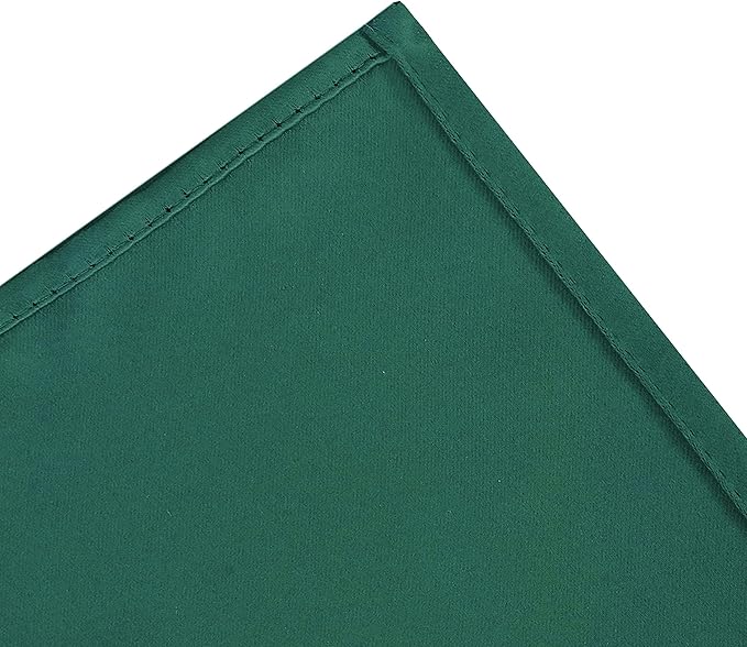 LEMOMO Dark Green Bedroom Blackout Curtains/52 x 63 Inch Long/Set of 2 Curtain Panels/Thermal Insulated Room Darkening Curtains for Bedroom