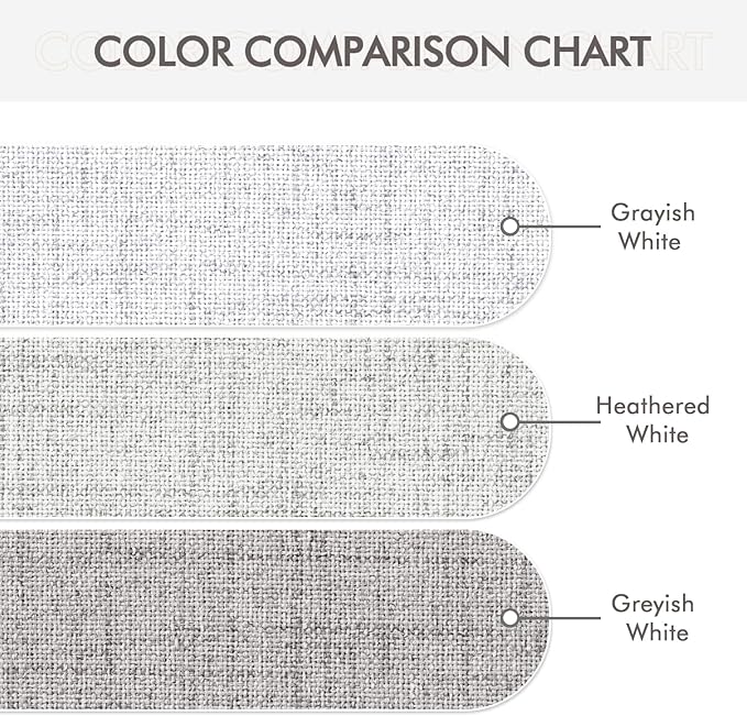 MIULEE Linen Texture Curtains for Bedroom Solid 100% Blackout Thermal Insulated Grayish White Curtains Grommet Room Darkening Curtains/Drapes for Living Room Nursery 52x96 Inch (2 Panels)