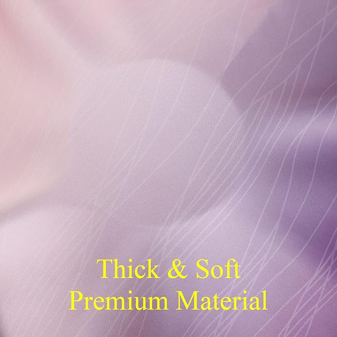 Pink&Purple Curtains 63 Inch Length 2 panels, Full Light Blocking Ombre Blackout Curtains for Kids Room, Thermal Insulated Noise Reducing Gradient Blackout Curtains for Girls boys Bedroom, 42x63 Inch