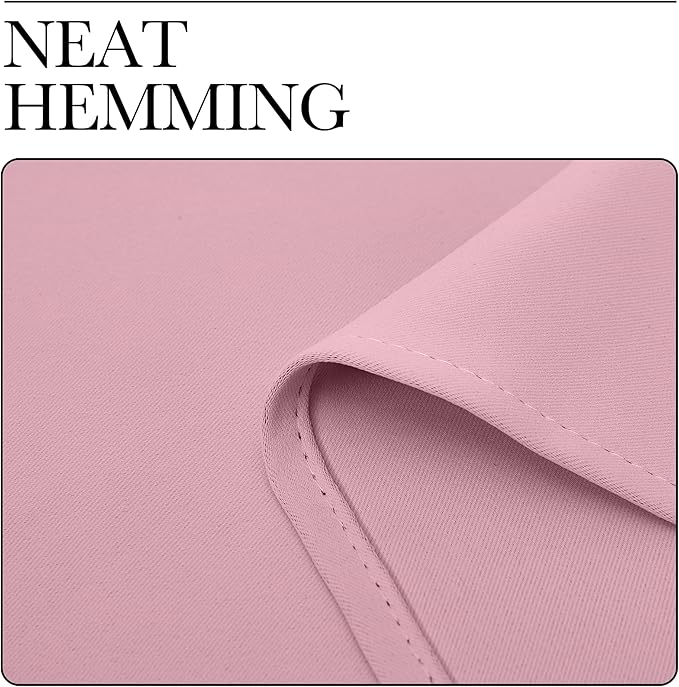 NICETOWN Blackout Window Curtains 60 inch Length 2 Panels, 34 x 60 Inch, Rouge Pink, Grommet Top Room Darkening Thermal Insulated Solid Vertical Drapes for Bedroom/Kid Room