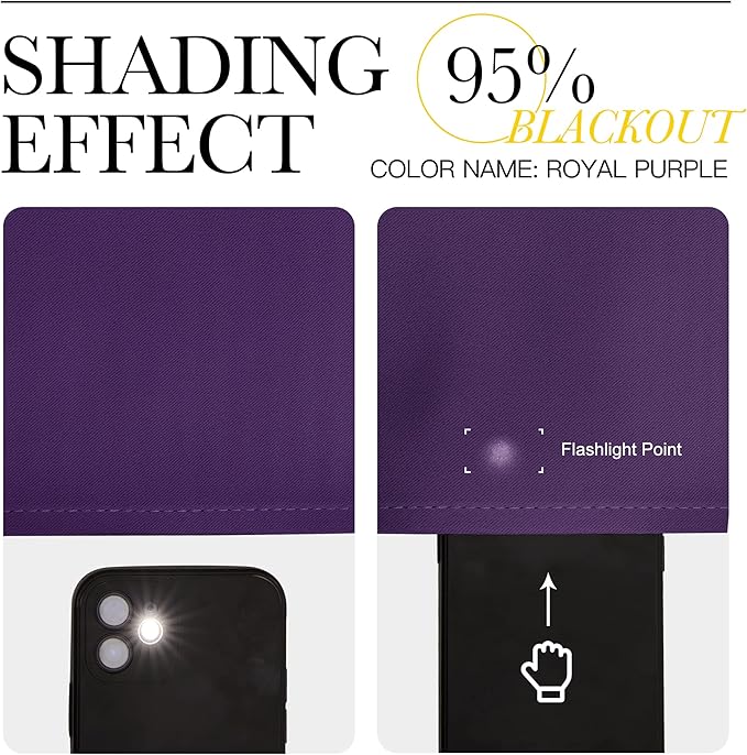 NICETOWN Blackout Curtains Drapery Panels - Window Treatment Royal Purple Blackout Curtains/Panels for Bedroom/Living Room Window, 84 inches Long, 2 Panel Set