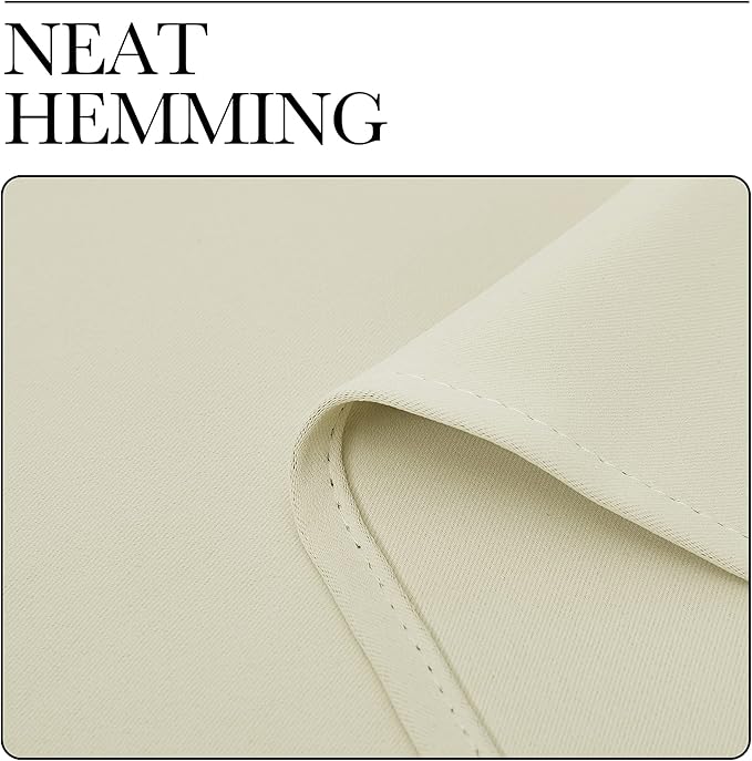 NICETOWN Room Darkening Curtain Panels for Cafe, Thermal Insulated Grommet Top Room Darkening Draperies/Drapes for Window (Beige, 2 Panels, W34 x L45)
