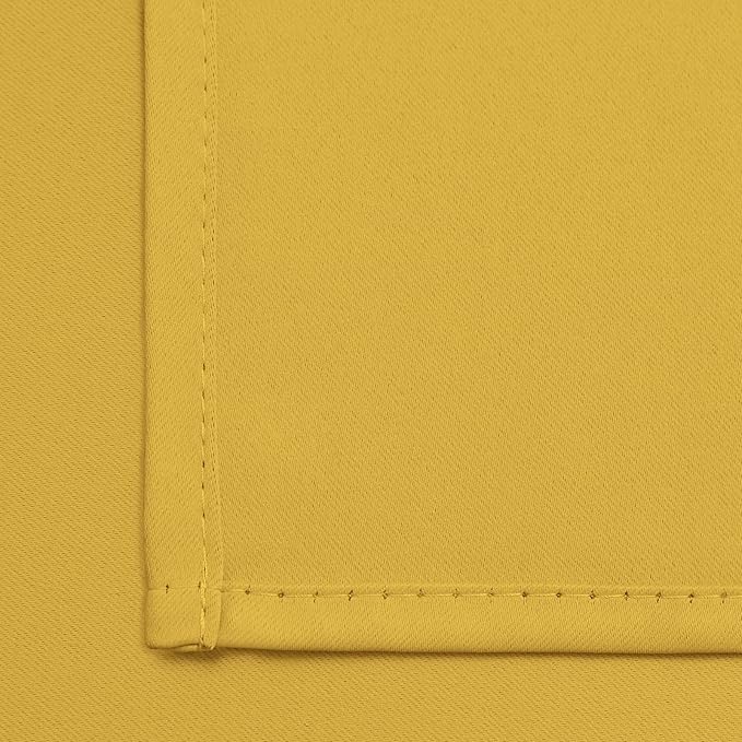 Yakamok Blackout Curtains Room Darkening Thermal Insulated with Grommet Window Curtain for Bedroom, 38 x 54 inch,Mustard Yellow, 2 Panels