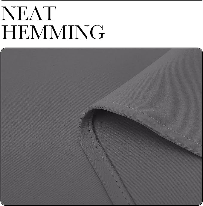 NICETOWN Blackout Curtains Panels for Living Room, 2 Panels, 66 x 70 Inch, Gray, 3 Pass Microfiber Noise Reducing Thermal Insulated Solid Ring Top Blackout Window Drapes