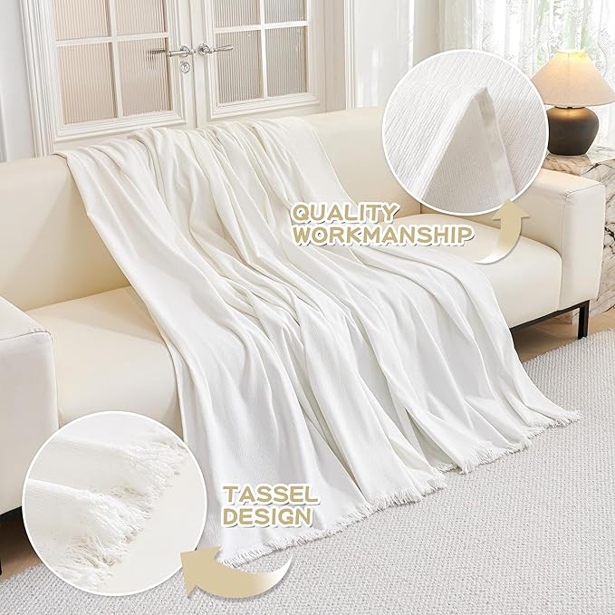 MYSKY HOME Oversized Couch Cover Sofa Covers Couch Covers for 3 Cushion Couch Sofa Pet Friendly L Shaped Couch Cover Sectional Couch Covers Non Slip Furniture Protector for Kids, Dogs, 91"x150", White