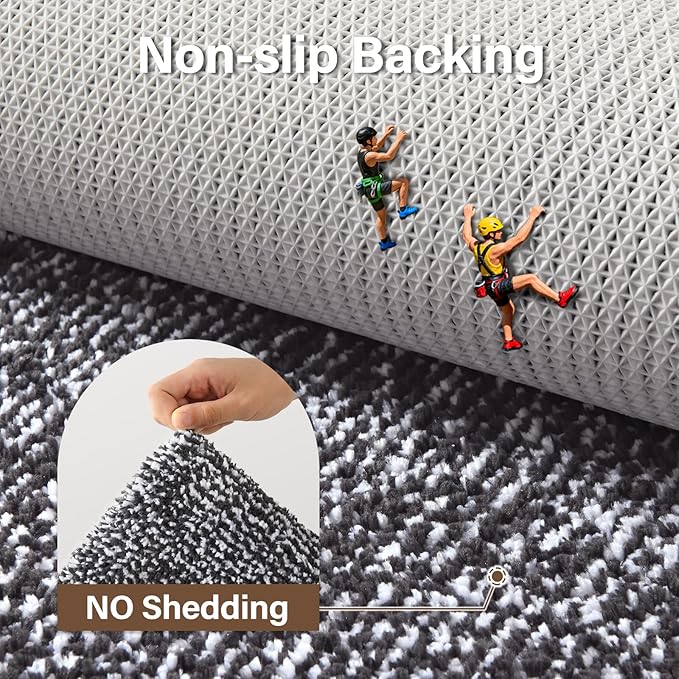 70x24 Long Bathroom Rugs Washable Non Slip, Dark Grey Bath Mat for Bathroom Floor Tub, Soft Absorbent Quick Dry Mats for Shower, Bathtub,Home Decor