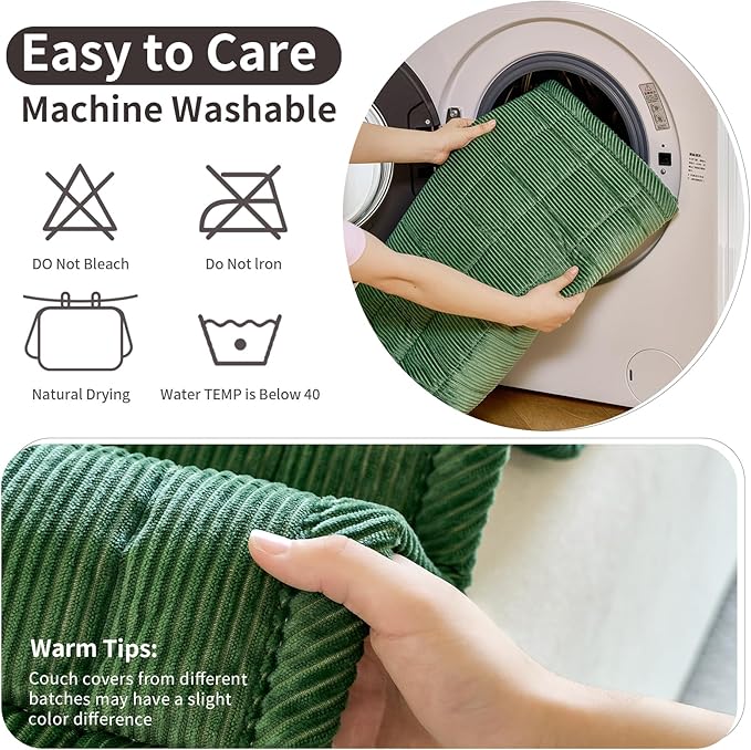 Couch Covers for Dogs Washable, Non Slip Couch Covers for Loveseat Sofa Pet Friendly, Soft Fuzzy Sofa Covers for Pet, Dog Couch Cover Furniture Protector(1PC,Green,27.6"x27.6")