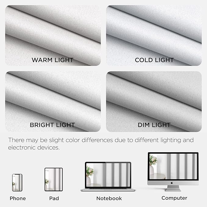Joydeco Blackout Patio Sliding Door Curtains 96 Inches Long, Grommet Privacy Room Divider Curtains, Extra Wide Thermal Blackout Drapes for Bedroom Living Room (Pure White, 100Wx96L, 1 Panel)