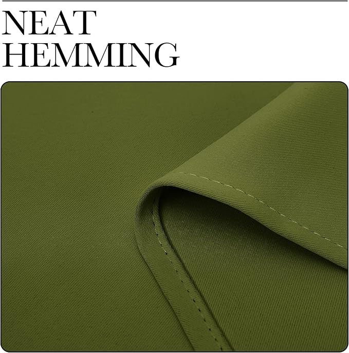 NICETOWN Blackout Christmas Curtains for Living Curtains, Bedroom Draperies with Rod Pocket, Nursery Essential Thermal Insulated Blackout Panels for Small Window (Olive Green, 1 Pair, 34 x 72)