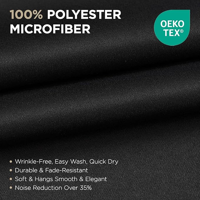 Joydeco Blackout Curtains 72 Inch Length 2 Panels Set, Thermal Insulated Long Drapes 2 Burg, Room Darkening Grommet Curtains for Living Room Bedroom Window