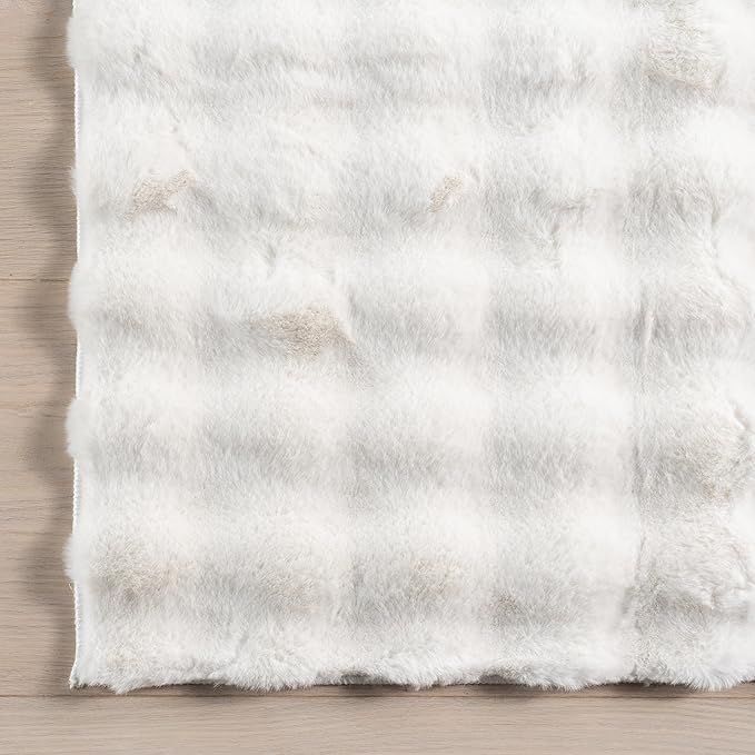 nuLOOM 5' x 8' Cozy Plush SuperiorWash Area Rug, Machine Washable, Non-Slip, Soft Fluffy Shag Carpet for Living Room Bedroom Kids Room Nursery Home Decor, Jeni White