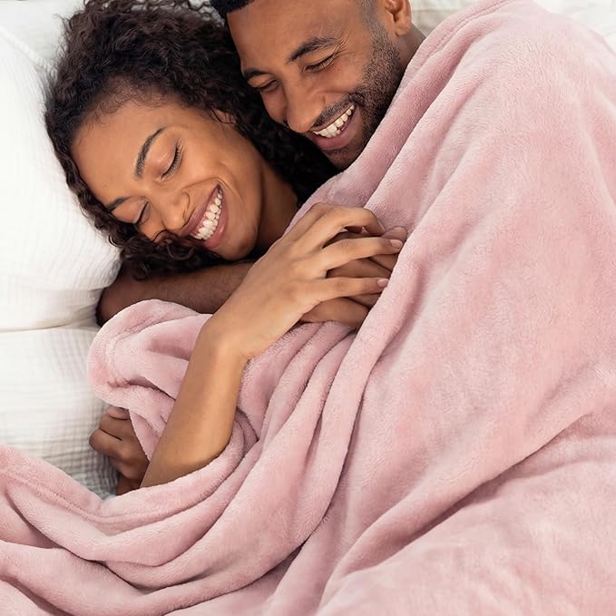 Bedsure GentleSoft Fleece Blanket Twin Size Pink - 300GSM Lightweight Plush Fuzzy Cozy Soft Warm Blanket for Bed, Sofa, Couch, Travel, Camping, 60x80 inches