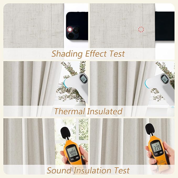 Guken Boho Blackout Curtains 72 Inch Length 2 Panels Set for Bedroom 100% Black Out Bohemian Drapes for Living Room Thermal Insulated Country Window Curtain with Back Tab Rod Pocket, 52x72