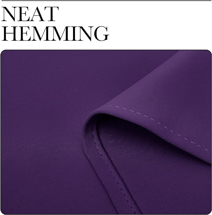 NICETOWN Blackout Curtains for Living Curtains, Triple Weave Home Decoration Thermal Insulated Solid Blackout Curtains & Drapes for Nursery (Set of 2, 34-inch x 72-inch, Royal Purple)