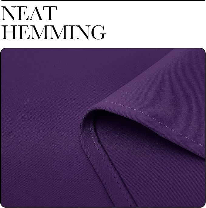 NICETOWN Blackout Draperies Curtains 84 Long - Easy Care Thermal Insulated Rod Pocket Blackout Curtains/Draperies for Patio Door - 1 Pair, Royal Purple, 42 inches Wx84 L