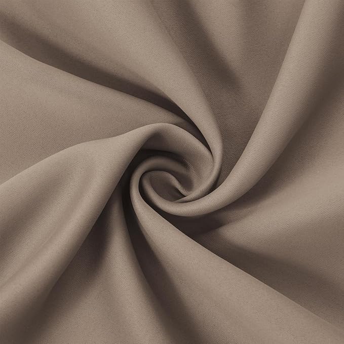 LEMOMO Cappuccino Thermal Blackout Curtains/38 x 63 Inch/Set of 2 Panels Room Darkening Curtains for Bedroom