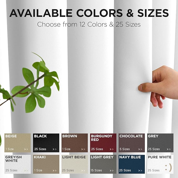 Joydeco Blackout Door Curtain for Doorway Privacy 90 Inches Long, Grommet Closet Curtain for Open Closet, Room Divider for Bedroom Living Room (Pure White 52Wx90L, 1 Panel)