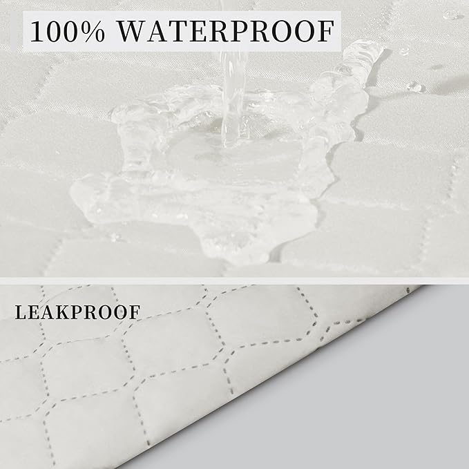 ISSUNTEX Double Protection 100% Waterproof Chair Sofa Covers for Living Room, Couch Covers for Chair Sofa, Reversible Furniture Protector Sofa Cover for Dogs, Pets, Kids (Chair, Ivory/Ivory)