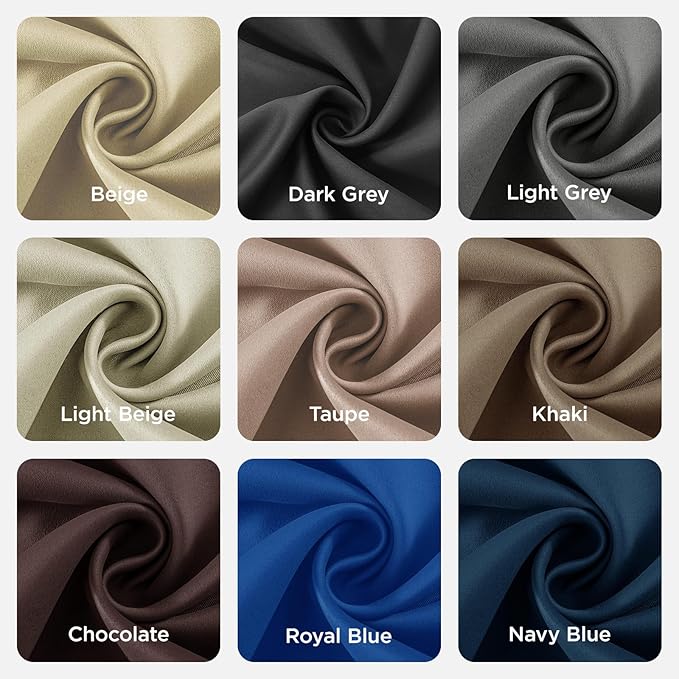 Joydeco Blackout Curtains 95 Inches Long 1 Panel, Thermal Insulated Long Curtains& Drapes 1 Piece, Room Darkening Grommet Drapes for Living Room Bedroom Window (W70 x L95 Inch, Chocolate)