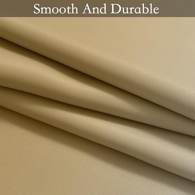 SimpleHome Ombre Room Darkening Curtains for Bedroom, Gradient Beige to Grey White Light Blocking Thermal Insulated Grommet Window Curtain/Drapes for Living Room,2 Panels, 52x84 inches Length