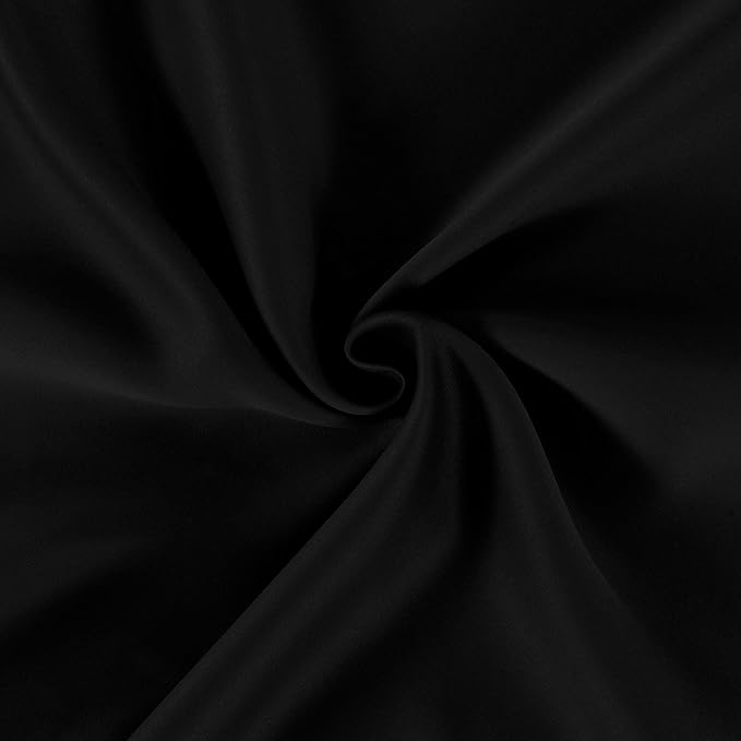 LEMOMO Black Blackout Curtains 34 x 54 Inch Length/Set of 2 Curtain Panels/Thermal Insulated Room Darkening Blackout Curtains for Bedroom