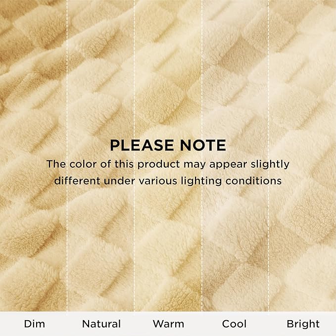 Bedsure GentleSoft Twin Blanket for Bed - Super Soft Cozy Blankets for Kids Girls, Cute Fuzzy Fleece Throws for Bedroom Couch, Light Yellow, 60x80 Inches